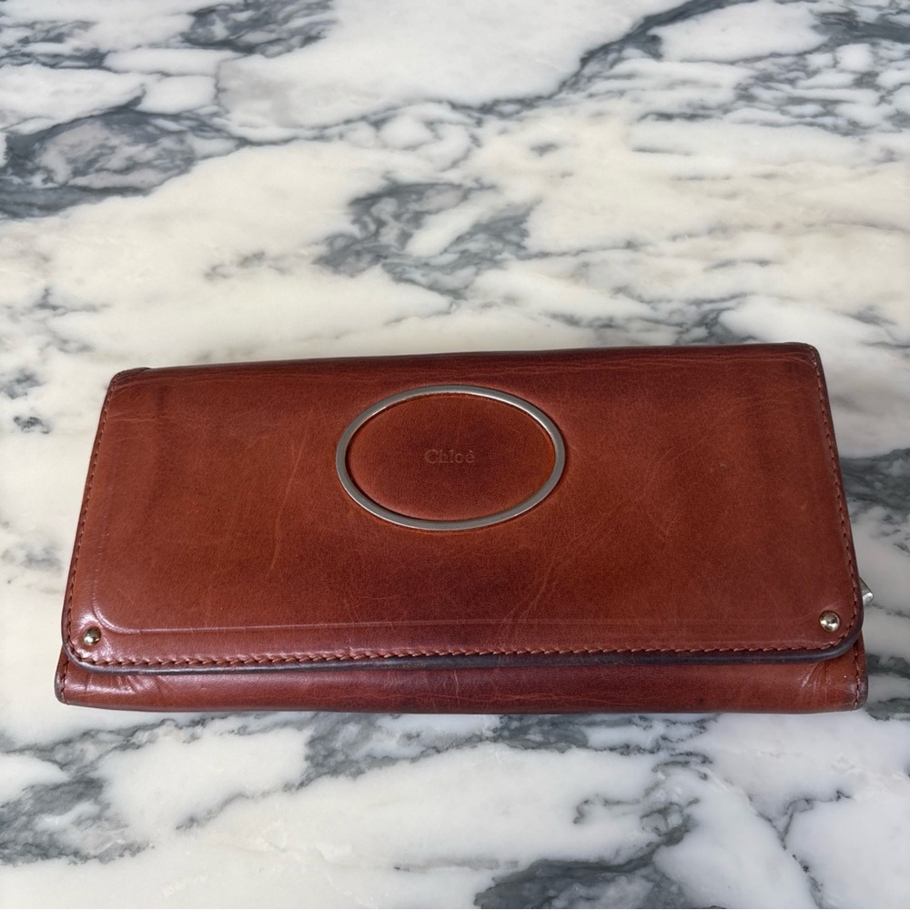 Preloved Chloe Brown Leather Wallet
